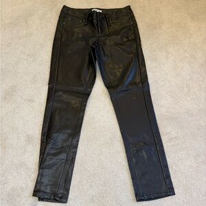 Bar III Black Leatger Pants Size 2